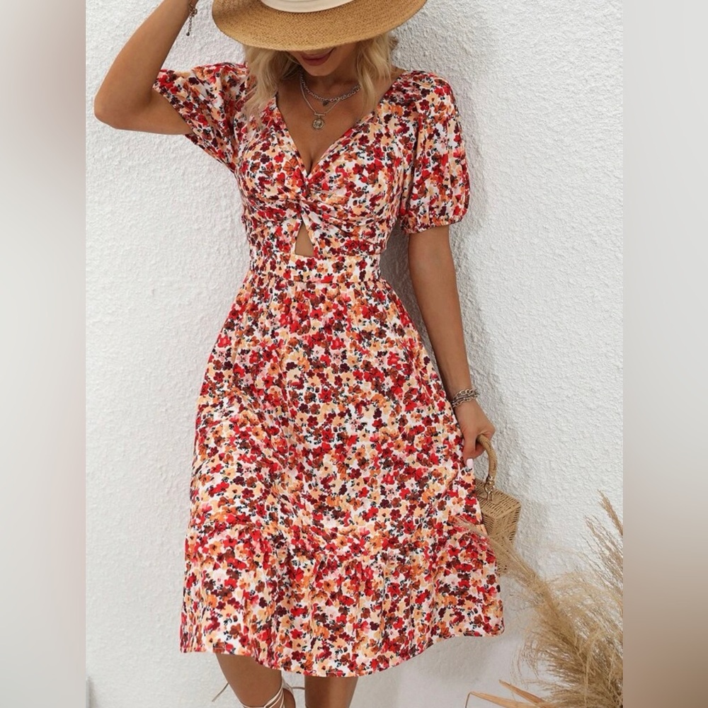 Floral Peek a boo dress